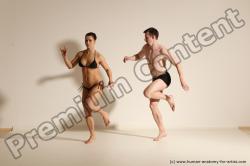 Woman - Man White Average Short Brown Dancing Dynamic poses Academic